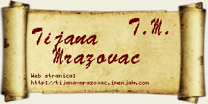 Tijana Mrazovac vizit kartica